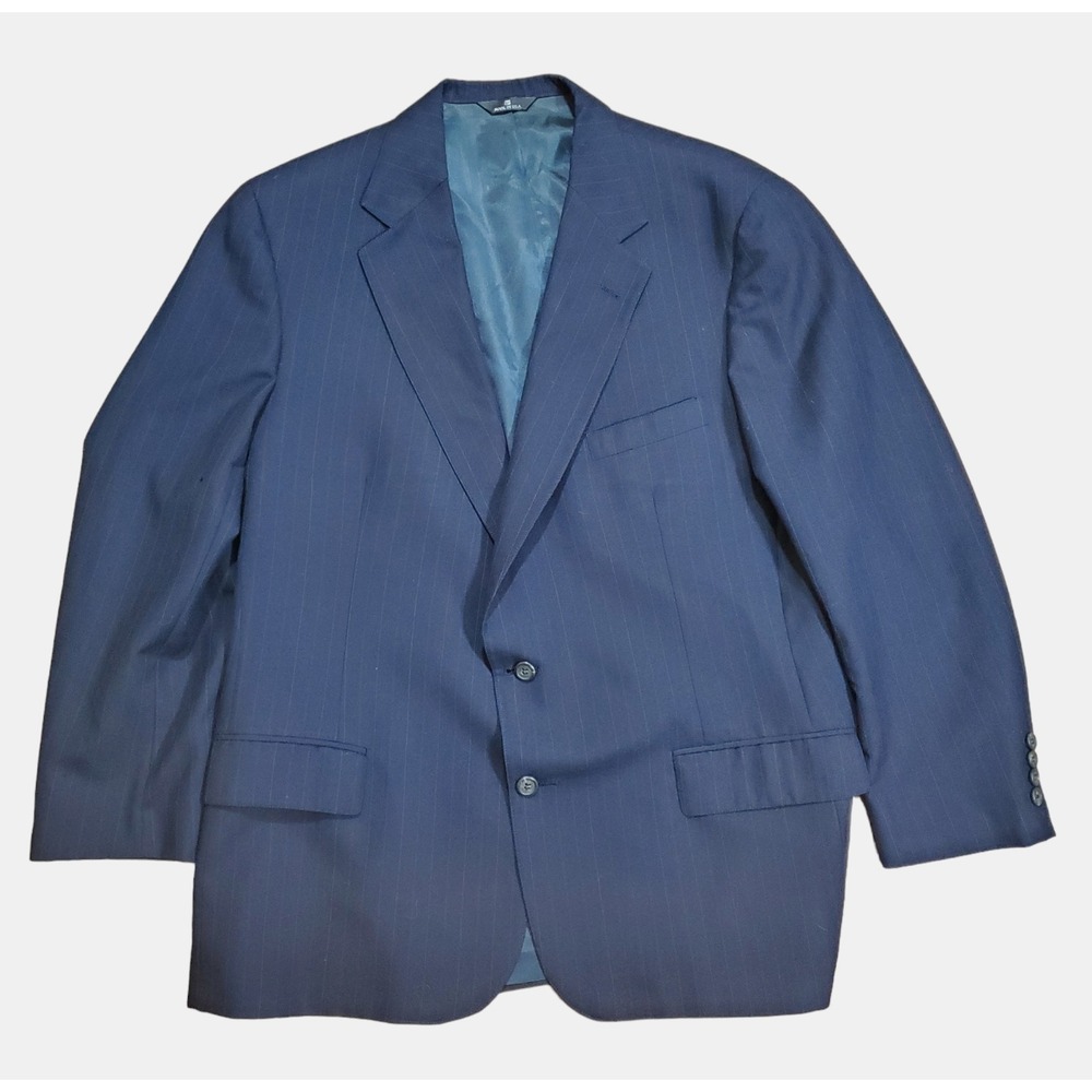 Polo University Club By Ralph Lauren Blazer Mens Blue Striped Wool Size 40R‎